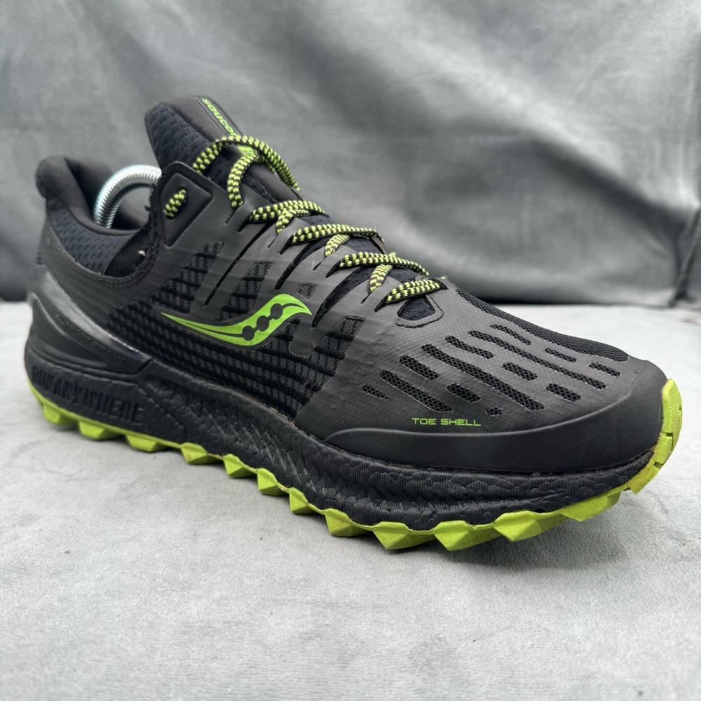 Saucony Xodus ISO 3 Trail Running Shoes Black/Slime Men’s Size 10.5 - Picture 8 of 14